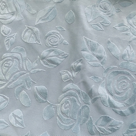 Wild Fable long sleeve Flocked mini fit and flare blue Off-Shoulder Dress XXL - Picture 6 of 10